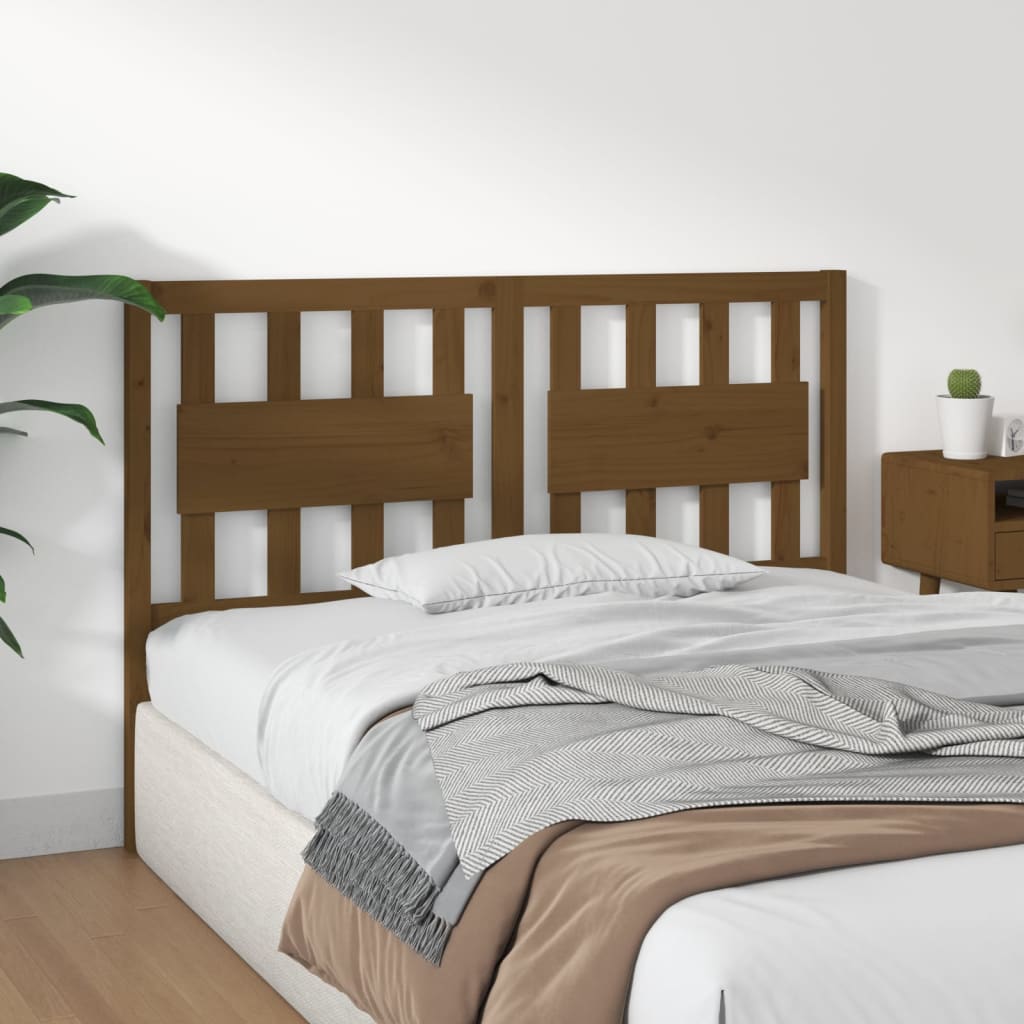 Testiera per Letto ambra 125,5x4x100 cm Legno Massello di Pino