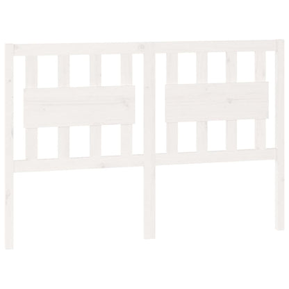 Testiera per Letto Bianca 140,5x4x100 cm Legno Massello di Pino