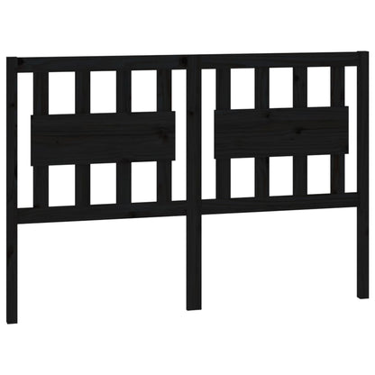 Testiera per Letto Nera 140,5x4x100cm in Legno Massello di Pino