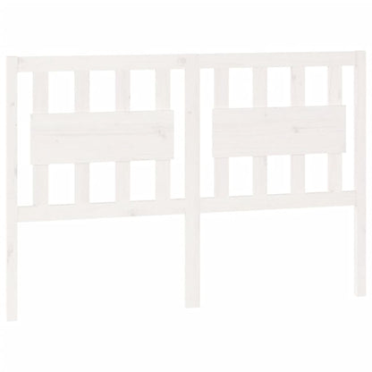 Testiera per Letto Bianca 145,5x4x100 cm Legno Massello di Pino