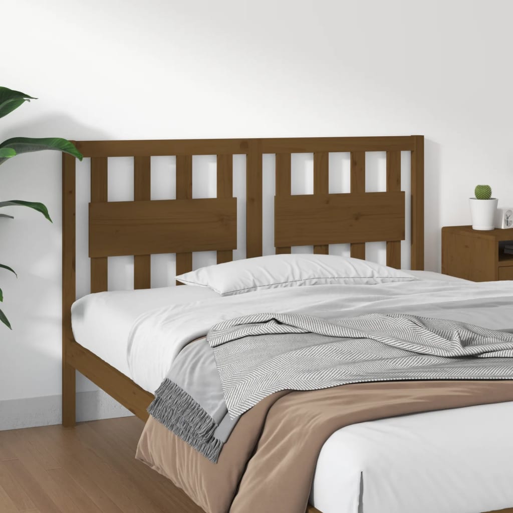 Testiera per Letto ambra 145,5x4x100 cm Legno Massello di Pino