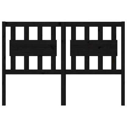 Testiera per Letto Nera 145,5x4x100cm in Legno Massello di Pino
