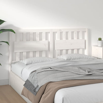 Testiera per Letto Bianca 165,5x4x100 cm Legno Massello di Pino