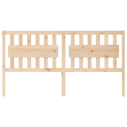 Testiera per Letto 185,5x4x100 cm in Legno Massello di Pino
