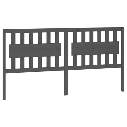 Testiera per Letto Grigia 185,5x4x100 cm Legno Massello di Pino