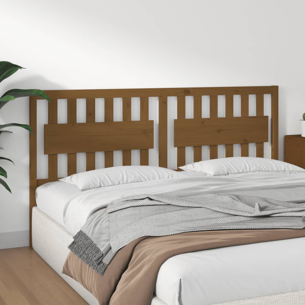 Testiera per Letto ambra 185,5x4x100 cm Legno Massello di Pino