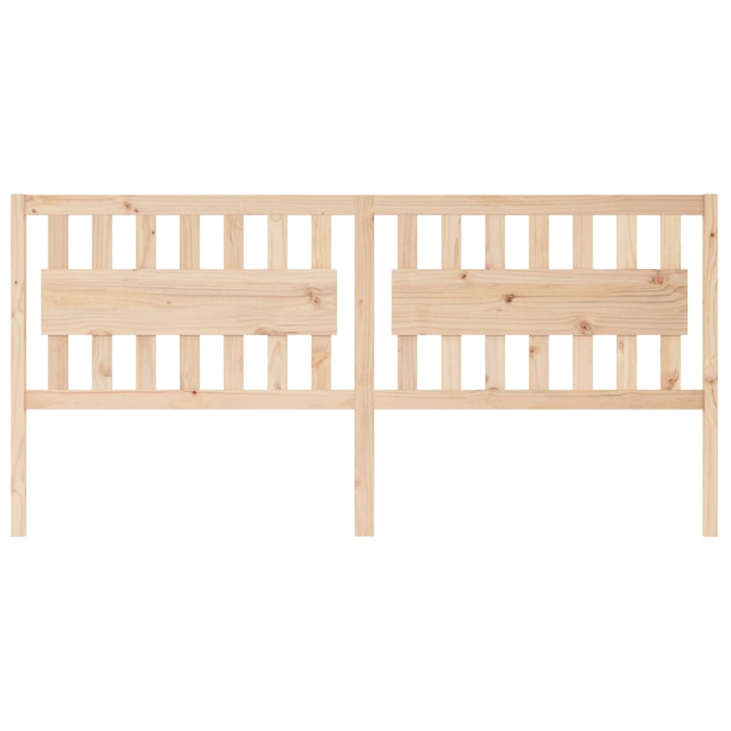 Testiera per Letto 205,5x4x100 cm in Legno Massello di Pino