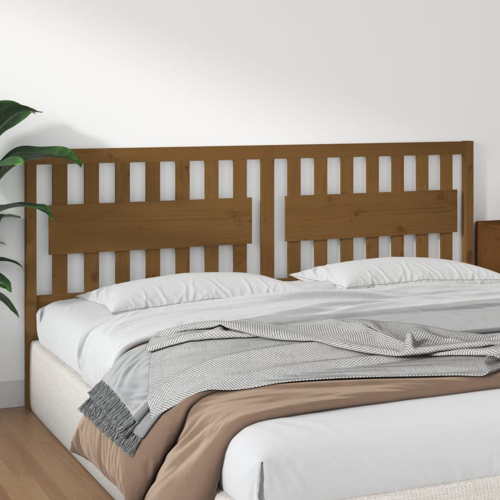 Testiera per Letto ambra 205,5x4x100 cm Legno Massello di Pino