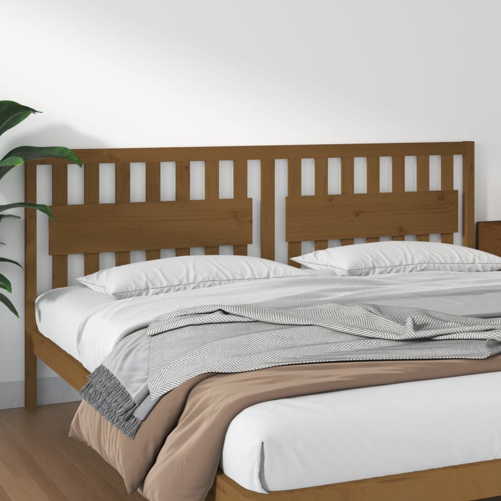 Testiera per Letto ambra 205,5x4x100 cm Legno Massello di Pino