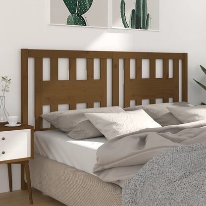 Testiera per Letto ambra 206x4x100 cm in Legno Massello di Pino