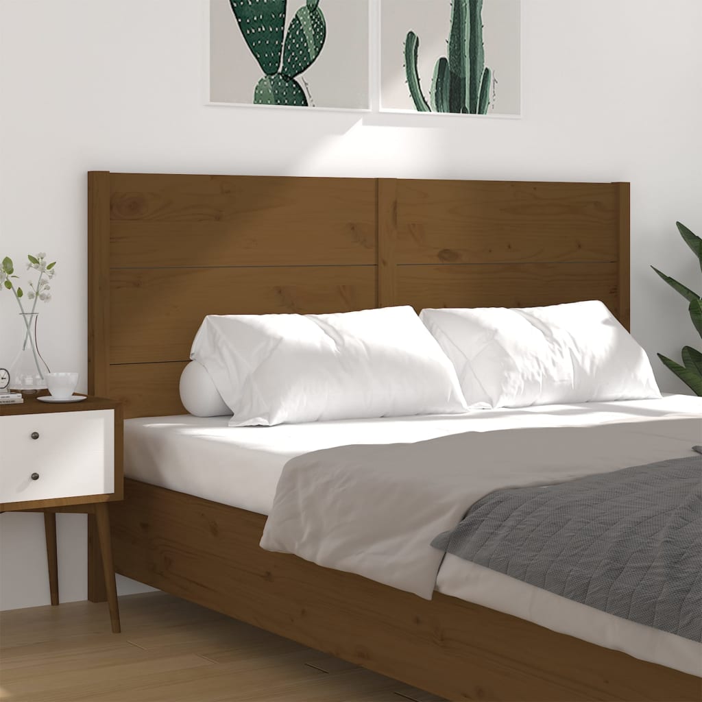 Testiera per Letto ambra 126x4x100 cm in Legno di Pino