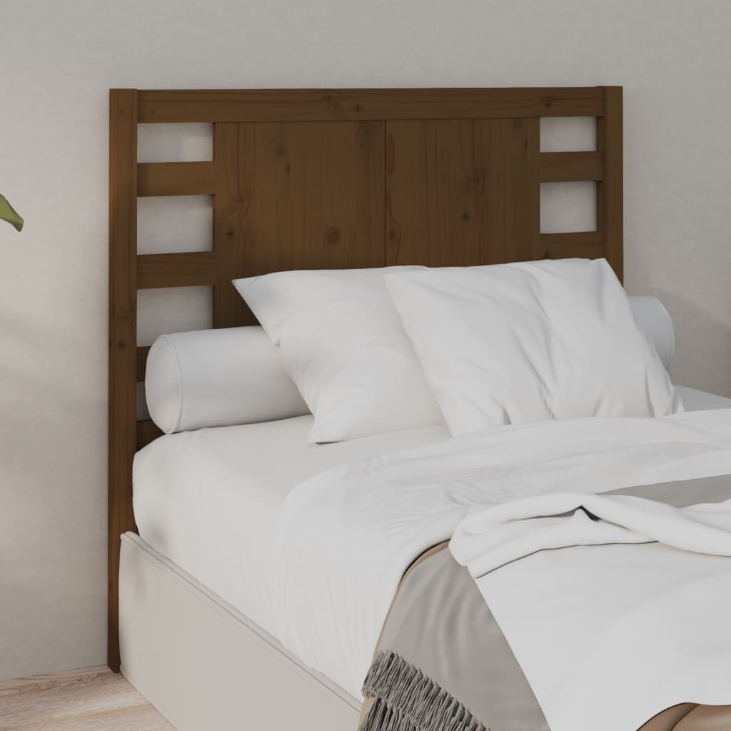 Testiera per Letto ambra 106x4x100 cm in Legno Massello di Pino