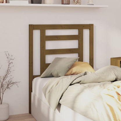 Testiera per Letto ambra 81x4x100 cm in Legno Massello di Pino