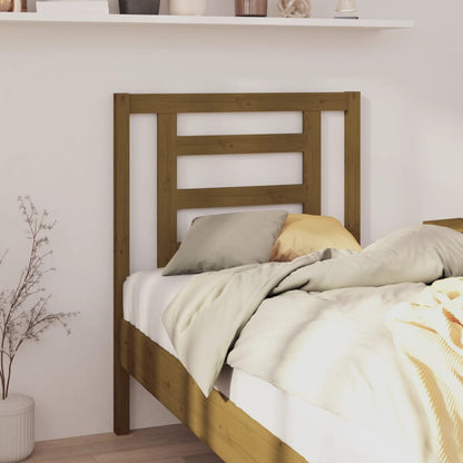 Testiera per Letto ambra 81x4x100 cm in Legno Massello di Pino