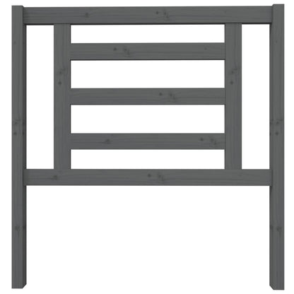 Testiera per Letto Grigia 96x4x100 cm in Legno Massello di Pino