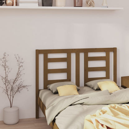 Testiera per Letto ambra 126x4x100 cm in Legno Massello di Pino