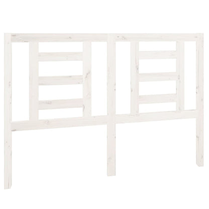 Testiera per Letto Bianca 141x4x100cm in Legno Massello di Pino
