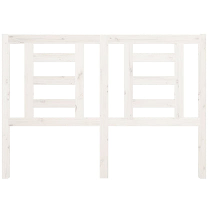 Testiera per Letto Bianca 141x4x100cm in Legno Massello di Pino