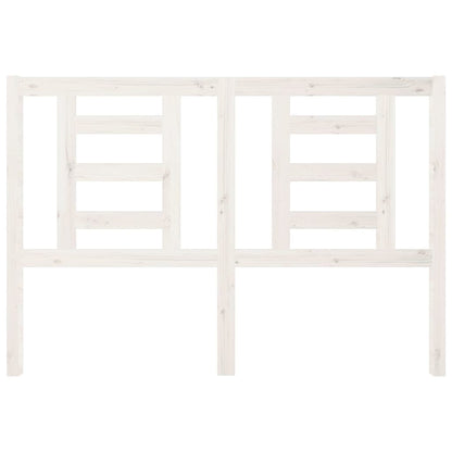 Testiera per Letto Bianca 146x4x100cm in Legno Massello di Pino