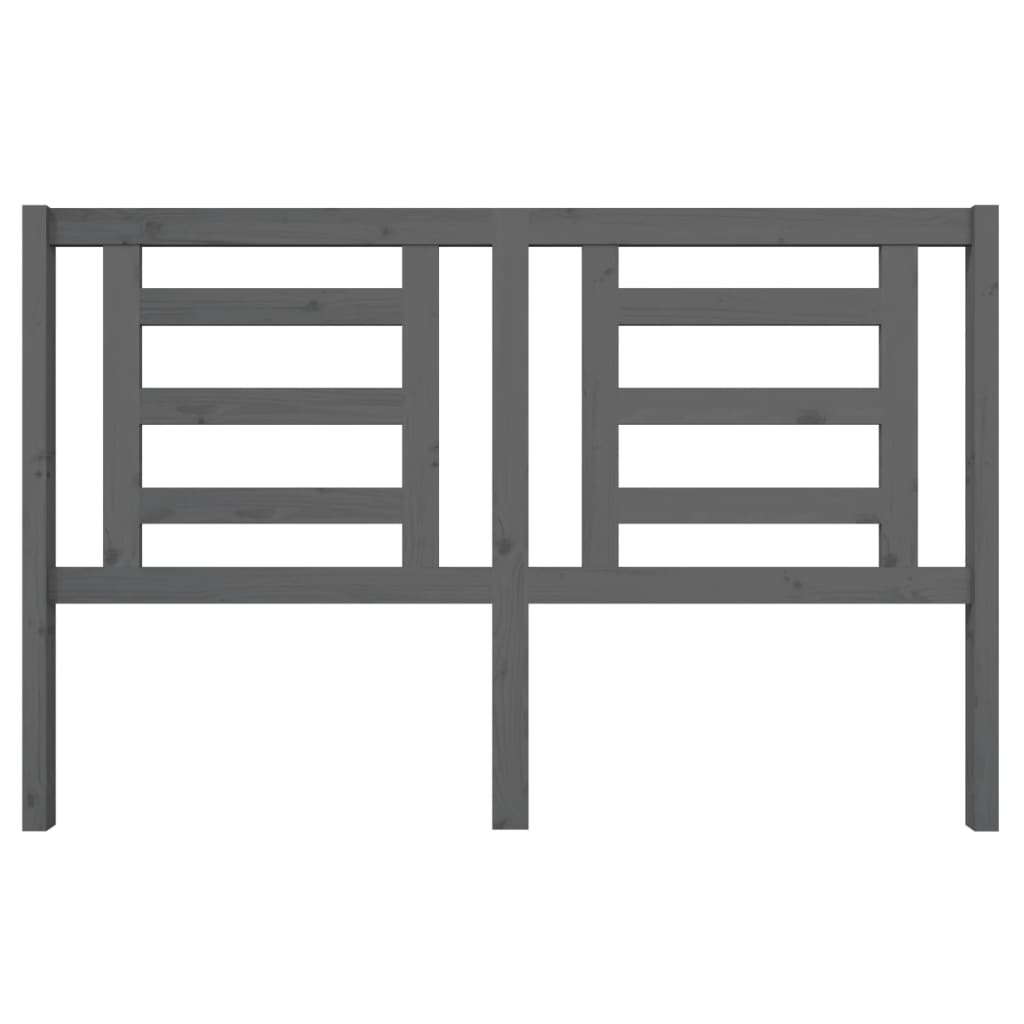 Testiera per Letto Grigia 156x4x100cm in Legno Massello di Pino