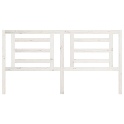 Testiera per Letto Bianca 186x4x100cm in Legno Massello di Pino