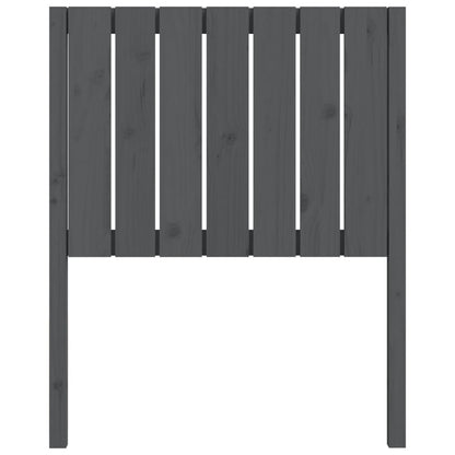 Testiera Letto Grigia 80,5x4x100 cm in Legno Massello di Pino