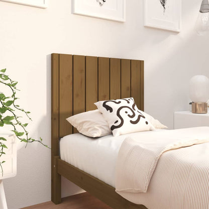 Testiera per Letto ambra 80,5x4x100cm in Legno Massello di Pino