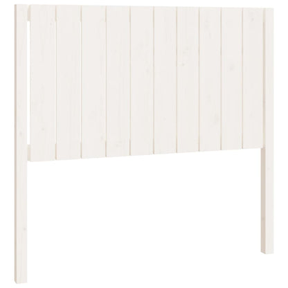 Testiera per Letto Bianca 105,5x4x100 cm Legno Massello di Pino