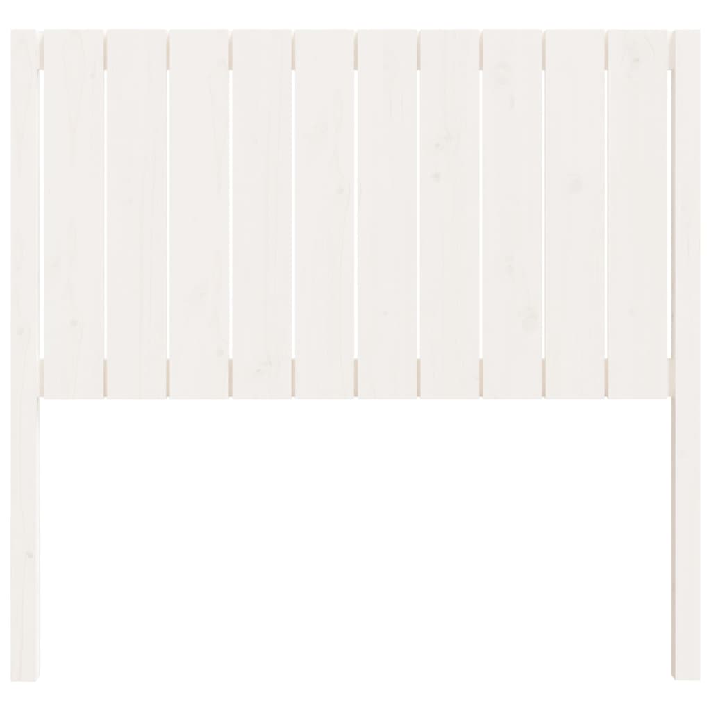 Testiera per Letto Bianca 105,5x4x100 cm Legno Massello di Pino