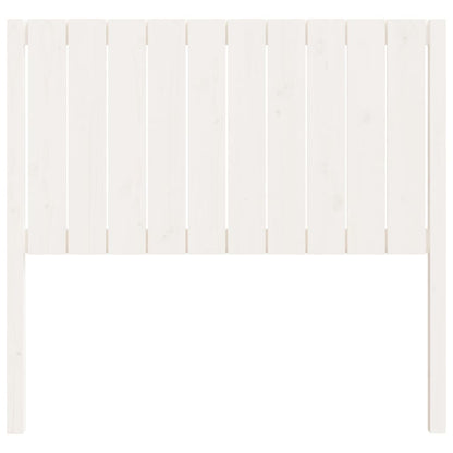 Testiera per Letto Bianca 105,5x4x100 cm Legno Massello di Pino