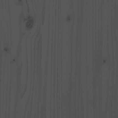 Testiera per Letto Grigia 125,5x4x100 cm Legno Massello di Pino
