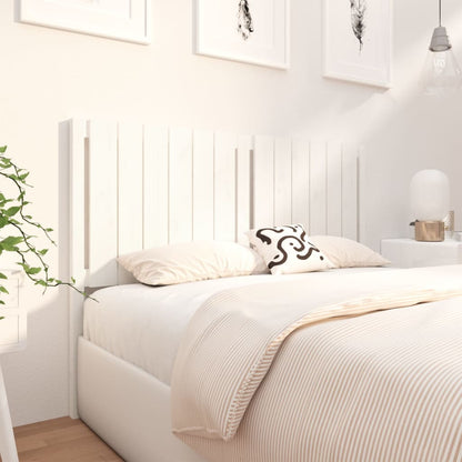Testiera per Letto Bianca 140,5x4x100 cm Legno Massello di Pino