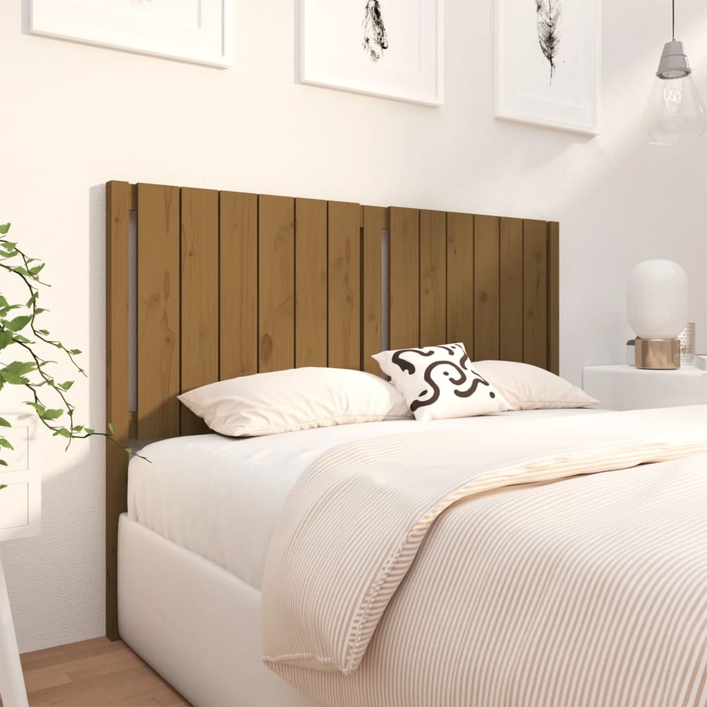 Testiera per Letto ambra 145,5x4x100 cm Legno Massello di Pino