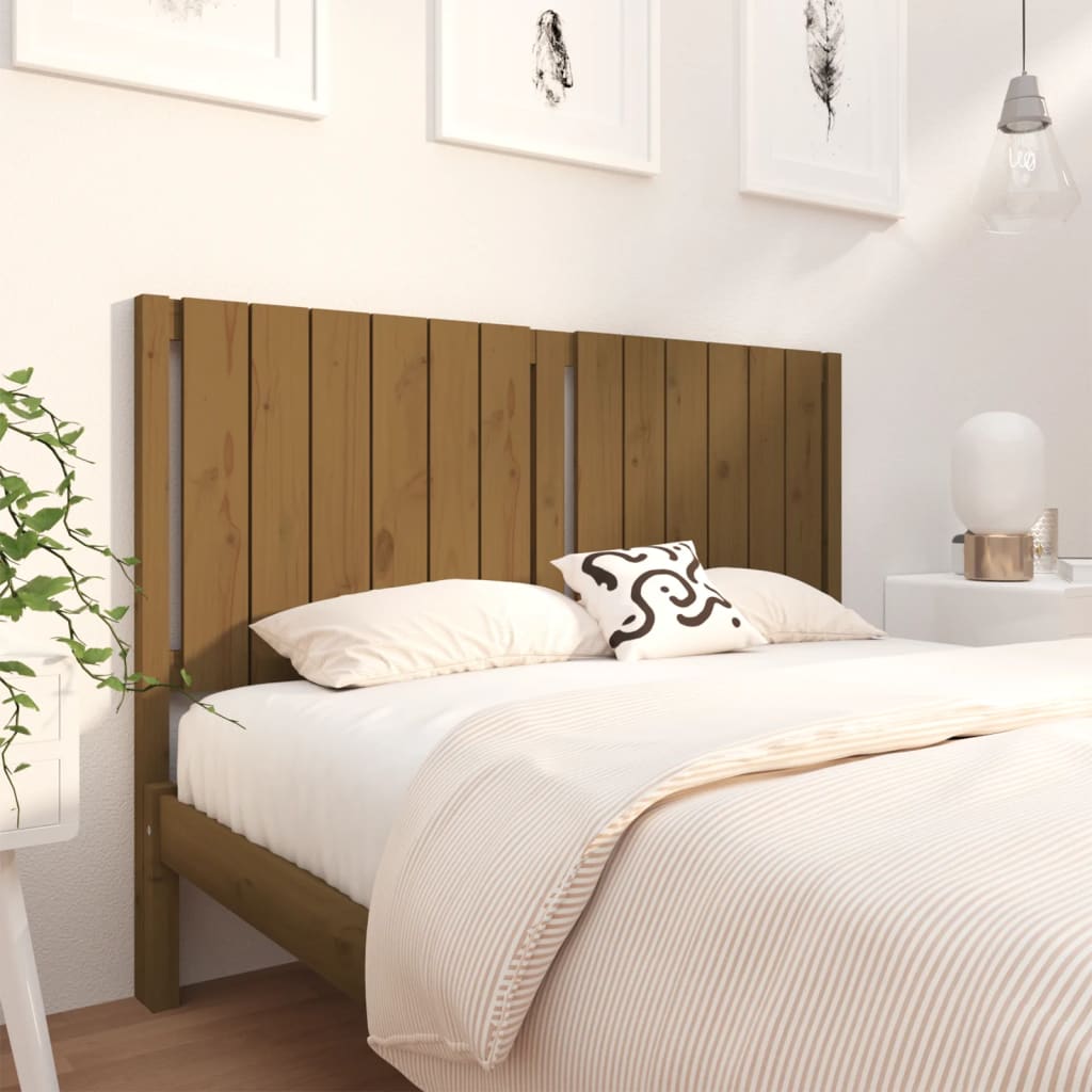 Testiera per Letto ambra 145,5x4x100 cm Legno Massello di Pino