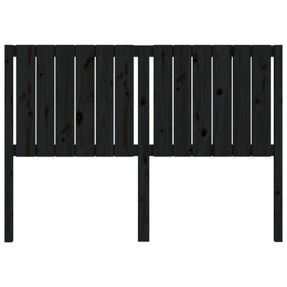 Testiera per Letto Nera 145,5x4x100cm in Legno Massello di Pino