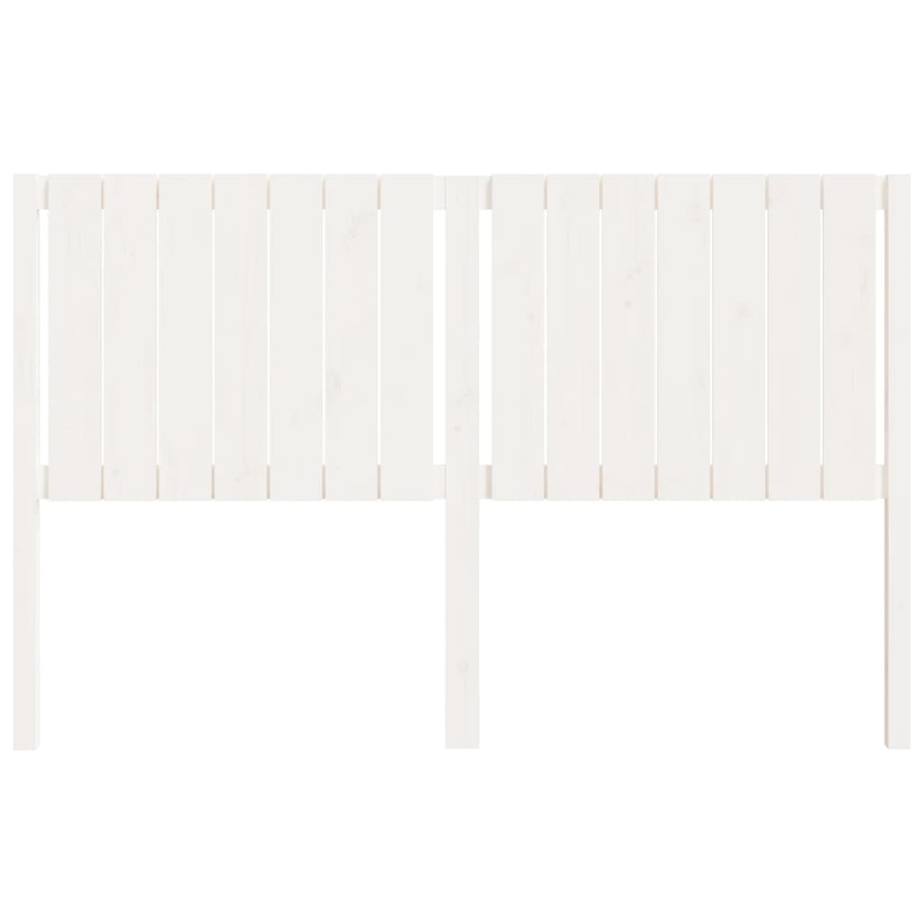 Testiera per Letto Bianca 155,5x4x100 cm Legno Massello di Pino