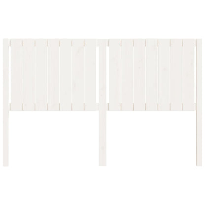 Testiera per Letto Bianca 155,5x4x100 cm Legno Massello di Pino