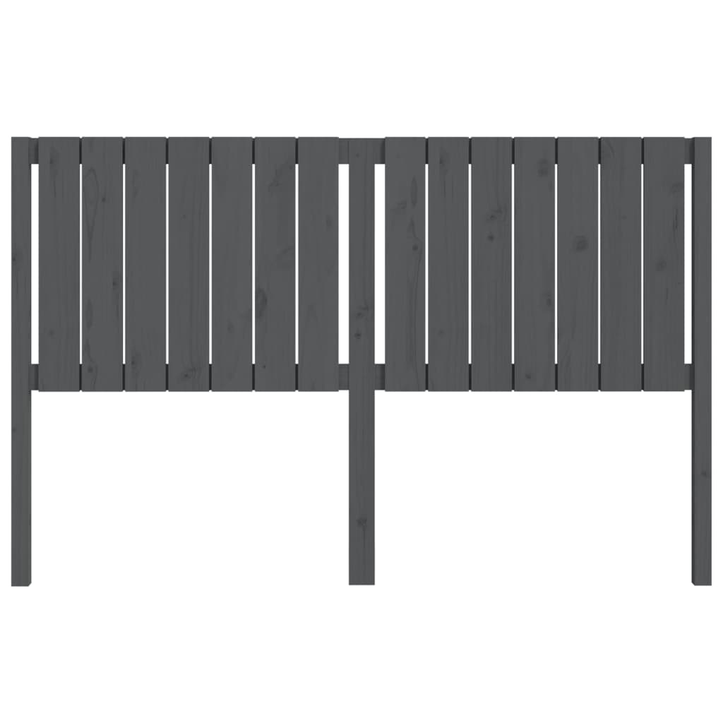 Testiera per Letto Grigia 155,5x4x100 cm Legno Massello di Pino