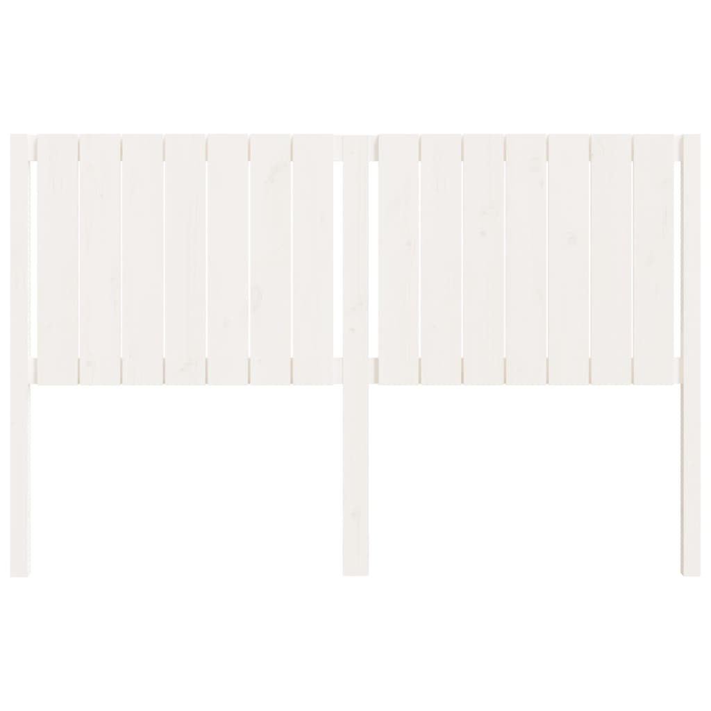 Testiera per Letto Bianca 165,5x4x100 cm Legno Massello di Pino