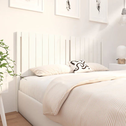 Testiera per Letto Bianca 165,5x4x100 cm Legno Massello di Pino