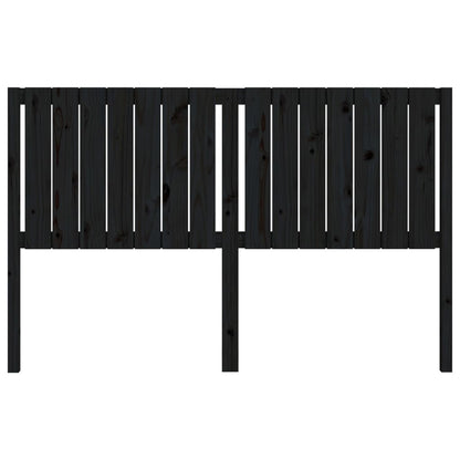Testiera per Letto Nera 165,5x4x100cm in Legno Massello di Pino