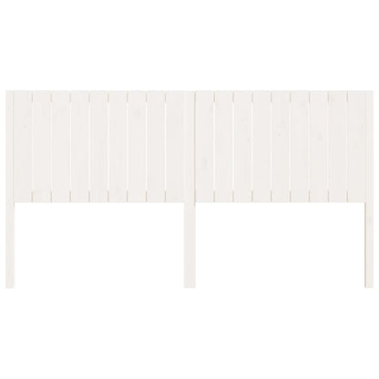 Testiera per Letto Bianca 185,5x4x100 cm Legno Massello di Pino