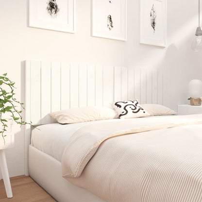 Testiera per Letto Bianca 185,5x4x100 cm Legno Massello di Pino