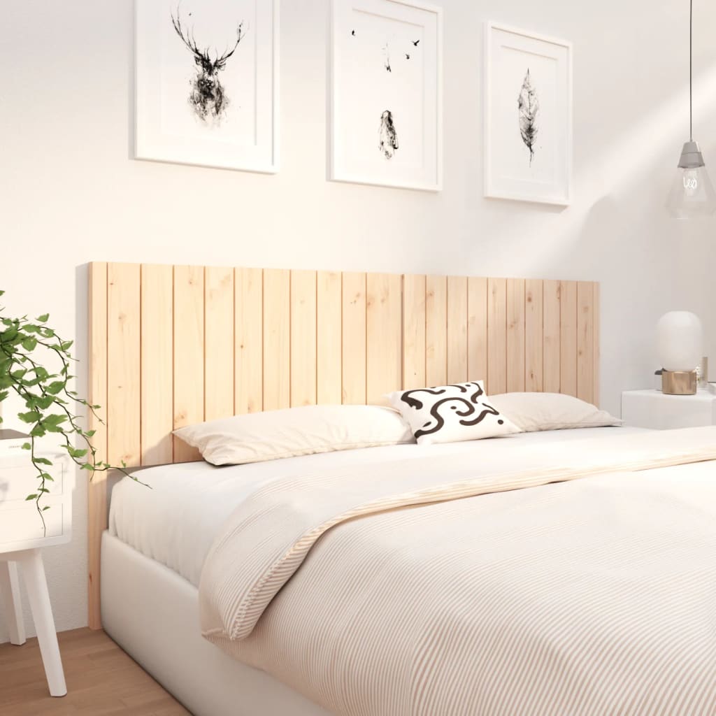 Testiera per Letto 205,5x4x100 cm in Legno Massello di Pino