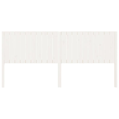 Testiera per Letto Bianca 205,5x4x100 cm Legno Massello di Pino