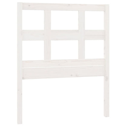 Testiera per Letto Bianca 80,5x4x100 cm Legno Massello di Pino