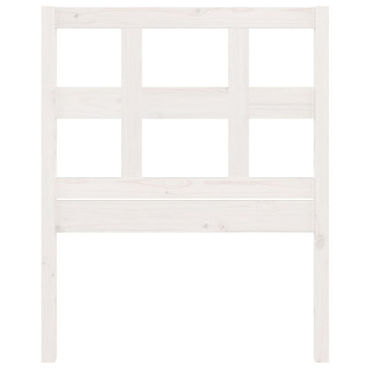 Testiera per Letto Bianca 80,5x4x100 cm Legno Massello di Pino