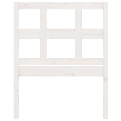 Testiera per Letto Bianca 95,5x4x100 cm Legno Massello di Pino