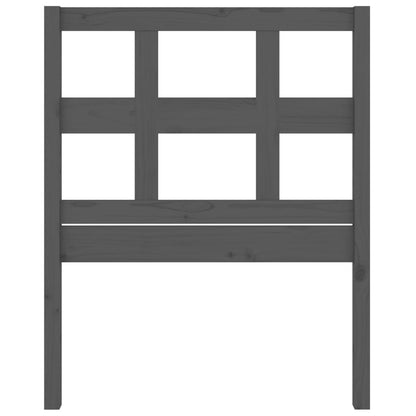 Testiera per Letto Grigia 105,5x4x100 cm Legno Massello di Pino