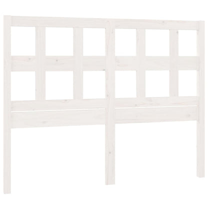 Testiera per Letto Bianca 140,5x4x100 cm Legno Massello di Pino